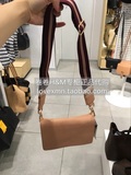 专柜正品代购H&M HM 新款女包仿皮翻盖加宽尼龙肩带斜挎手拿包