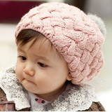 韩版秋冬款宝宝帽 婴儿毛线帽儿童帽子 假发帽子公主套头帽小球