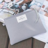 donbook 韩国创意小清新纯色棉布便携化妆包女大容量收纳包整理包