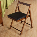 外贸全实木餐椅可折叠椅 现代舒适靠背椅 家用书桌椅 时尚办公椅
