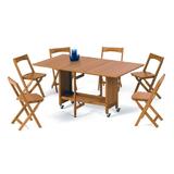 利快意大利原产进口DLAC折叠实木餐桌餐椅饭桌椅子