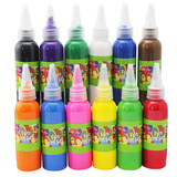 60ML儿童绘画水彩颜料 手指画套装无毒可水洗宝宝画画涂鸦幼儿园