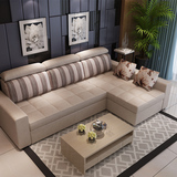小户型转角沙发床多功能现代客厅可拆洗储物实木布艺沙发宜家双人