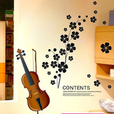 创意家居沙发墙壁装饰艺术贴花贴画音乐教室餐厅书房卧室 小提琴