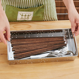 【可放消毒碗柜】不锈钢筷子盒 筷筒沥水笼架 餐具收纳厨房置物架