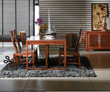 定制花梨木餐桌长方形餐桌椅刺猬紫檀家具实木餐椅荣麟京瓷家具