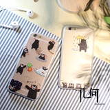 日本Kumamon熊本熊iphone6s plus手机壳硅胶套苹果5s卡通情侣外壳