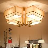 新中式客厅吸顶灯金色仿古卧室灯黑色铁艺大气餐厅灯现代LED灯具