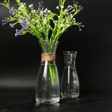 小清新欧式水培花瓶 玻璃透明插花瓶 好看的办公室透明桌面摆件