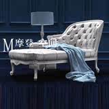 欧式时尚新古典卧室实木懒人沙发太妃贵妃躺椅单人沙发床美人榻