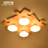 创意简约北欧原木实木客厅灯木质卧室吸顶灯木头灯日式木艺吸顶灯