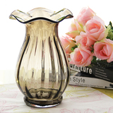 光影艺轩 现代简约手工水培 玻璃花瓶 客厅花瓶摆件 欧式花瓶花艺