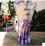 包邮特大号欧式彩色水晶玻璃花瓶 花器花插 富贵竹 百合 插花瓶