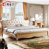 实木双人床1.8米实木床橡木高箱储物床硬板床简约新中式结婚床
