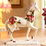 欧式家居装饰客厅摆设创意生日礼物 办公室桌面摆件陶瓷工艺品马