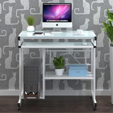 家用简约客厅卧室办公桌现代台式电脑桌简易环保钢化玻璃学生书桌