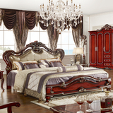 三包欧式床美式香槟金床床实木床1.8米法式真皮双人床高箱床