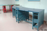 双层钢化玻璃网吧桌培训班桌子宾馆连体加厚桌板网吧桌WZ-201