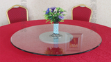 酒店专用餐桌转盘 优质手动钢化玻璃 圆形透明饭店转盘批发订购