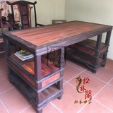 红木家具 老挝大红酸枝半成品画案 交趾黄檀办公桌 书桌 正品