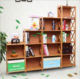 落地简易书架书柜 桌面楠竹组合储物置物架子 创意儿童小书架特价