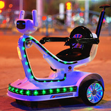 儿童电动车遥控带推杆双驱四轮童车可坐摩托车宝宝室内汽车碰碰车