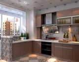 现代风格橱柜sc0091整体厨房橱柜定制定做厂家直销欧派前吧台