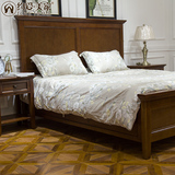 约爱美家 美式全实木床 白蜡木1.8m双人床 简美储物婚床 美式家具