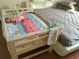 床加宽床拼接床单人床实木床松木床小床边床儿童床定制床双人床