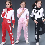 2016童装新款男女童春款两件套韩版卫衣套装儿童中大童学生运动服