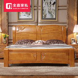 现代中式全实木床1.8米双人纯实木储物婚床成人大木质床卧室