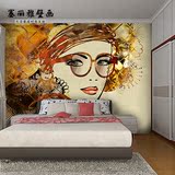 3D无纺布壁纸客厅卧室橱窗服装店时尚理发店墙纸墙纸卧室艺术壁画