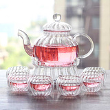 耐高温花草茶具整套茶具花茶壶组合玻璃茶具套装加热 欧式包邮