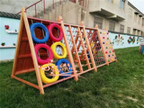 幼儿园攀爬架/爬墙/进口防腐木制/定做轮胎攀登体能多功能组合
