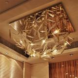 艺术玻璃吊灯酒店会所大堂工程软装吊饰琉璃抽象异形琉璃吊灯定做