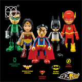 [52TOYS]HEROCROSS蝙蝠侠大战超人HC Q版mini 手办超人蝙蝠侠