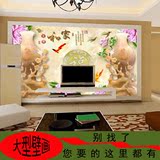 现代中式3D无缝墙纸壁画家和富贵客厅卧室大型墙布电视背景墙壁纸