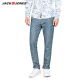 JackJones杰克琼斯进口纯棉修身直筒男士牛仔长裤S|215132060