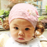 韩国儿童发饰 蕾丝婴幼儿发夹/假发发带 宝宝公主头饰 发箍发杂