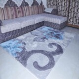 加密韩国亮丝客厅茶几地毯卧室床边地毯简约现代风格图案定制地毯