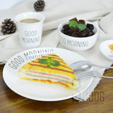 陶瓷字母盘GOOD MORNING早餐盘子水果点心盘日本蛋糕甜品盘套装