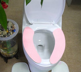 日本进口 厕所浴室粘贴式马桶垫坐垫 防水可反复清洗坐便垫马桶圈