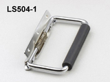 LS504-1单边铁镀镍工业机械设备电箱柜门弹簧折叠提拉手黑色促销