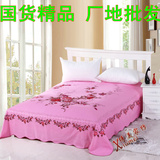 纯棉床单1.8米床单件斜纹全棉床单加厚布料老式国民床单特价