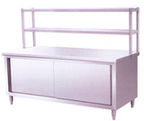 不锈钢钢二层台面立架工作台平台架置物架操作台不锈钢厨房设备