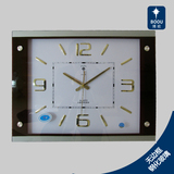 包邮 26英寸北极星简约无边框挂钟 钢化玻璃时钟创意客厅钟表