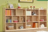 实木书柜书架 儿童书柜储物柜 杉木松木书柜置物架组合柜隔板柜