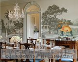 欧式餐厅背景墙大型壁画 手绘沙发墙艺术画 墙体彩绘 深圳壁画
