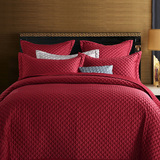 婚庆大红色欧式绗缝床盖三件套  夹棉外贸多功能双人单件被罩床罩