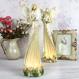 欧式浪漫复古天使创意蜡烛台餐厅摆件卧室家具家居装饰品工艺品